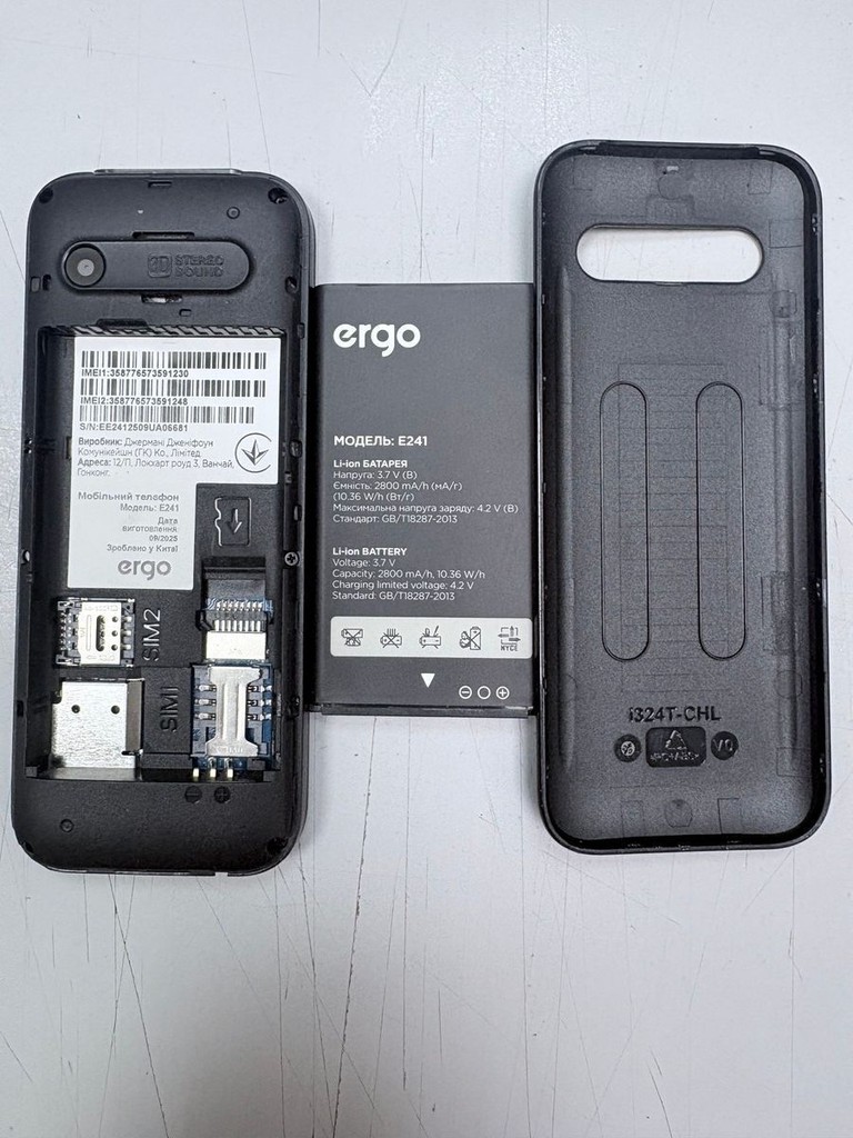 Ergo E241 Dual Sim Black Код:01-200939844. Зображення 5