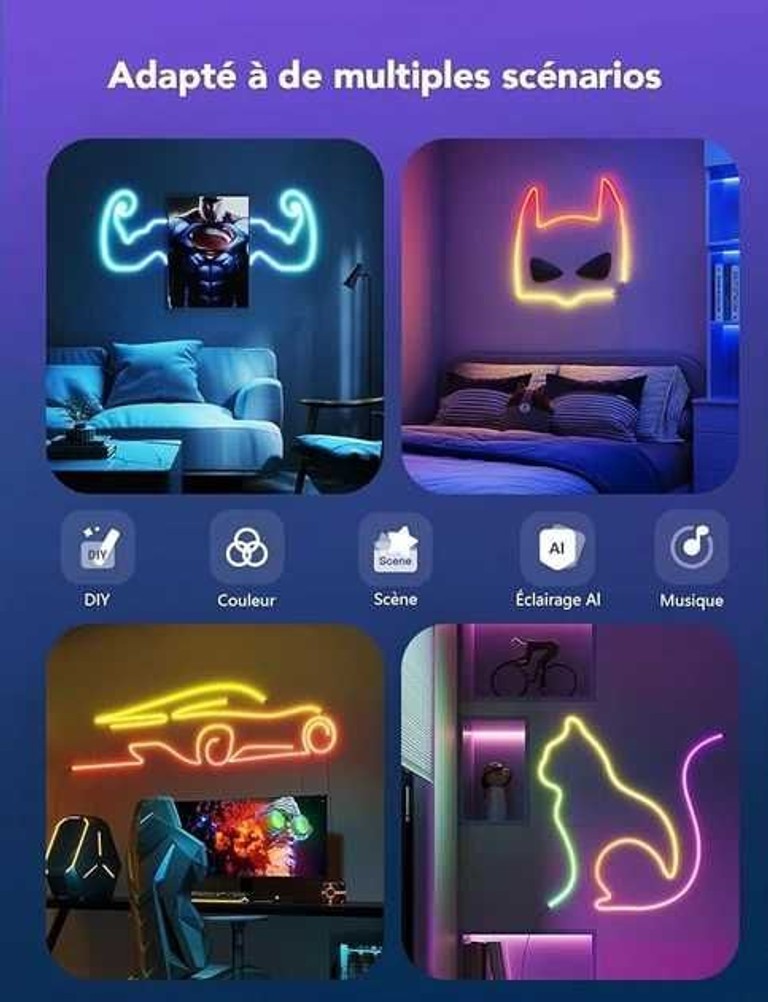Govee Neon Rope Light 2 H61D5 5 м Код:null. Зображення 9