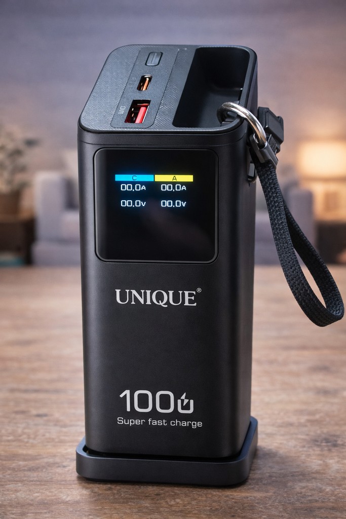 Портативна батарея UNIQUE 60000mah Power Bank швидка зарядка LED-дисплей Код:null. Изображение 4