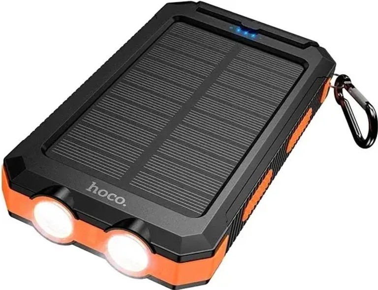HOCO J164 Platinum Solar 8000mAh 2USB/Type-C із сонячною панеллю та ліхтариком Код:null. Зображення 4