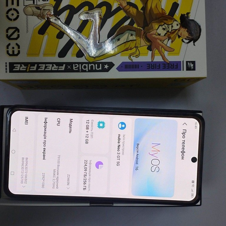 Купить Zte Nubia Neo 3 GT 5G 12/256GB Gray Б/У