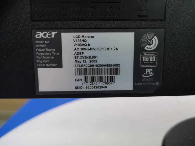 Acer v193hq