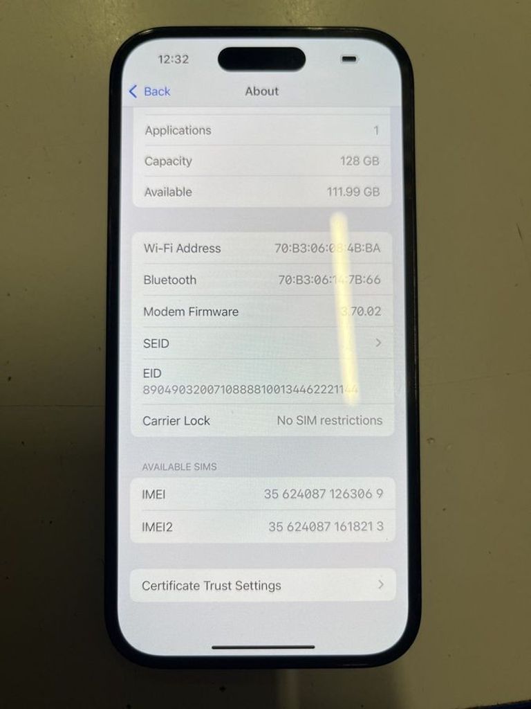Оголошення Apple iPhone 14 Pro 128GB eSIM Space Black (MPXT3) Б/У