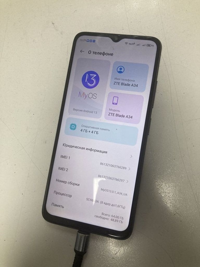 Дешево Zte Blade A34 4/64GB Green з ломбарду