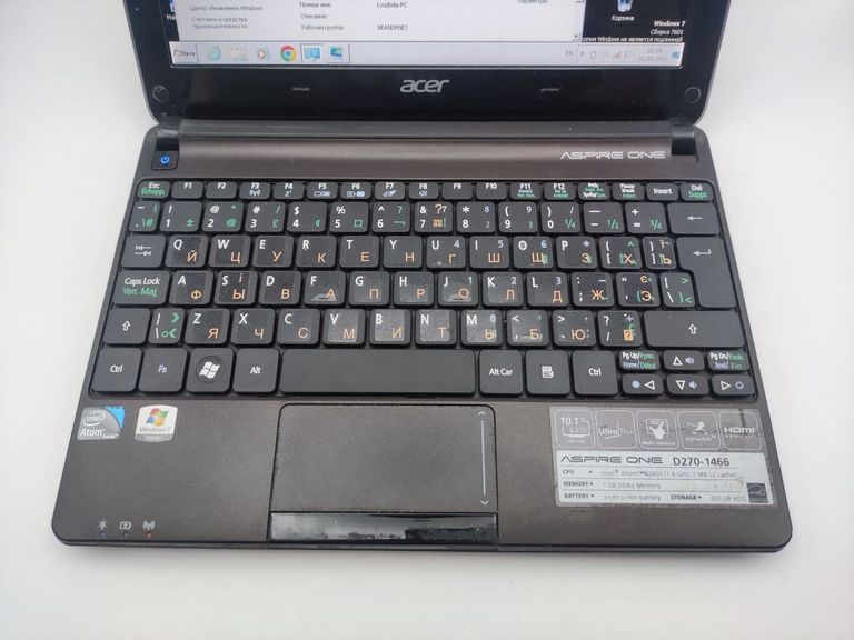 Объявление Acer atom n2600 1,6ghz/ ram2048mb/ hdd320gb/ Б/У