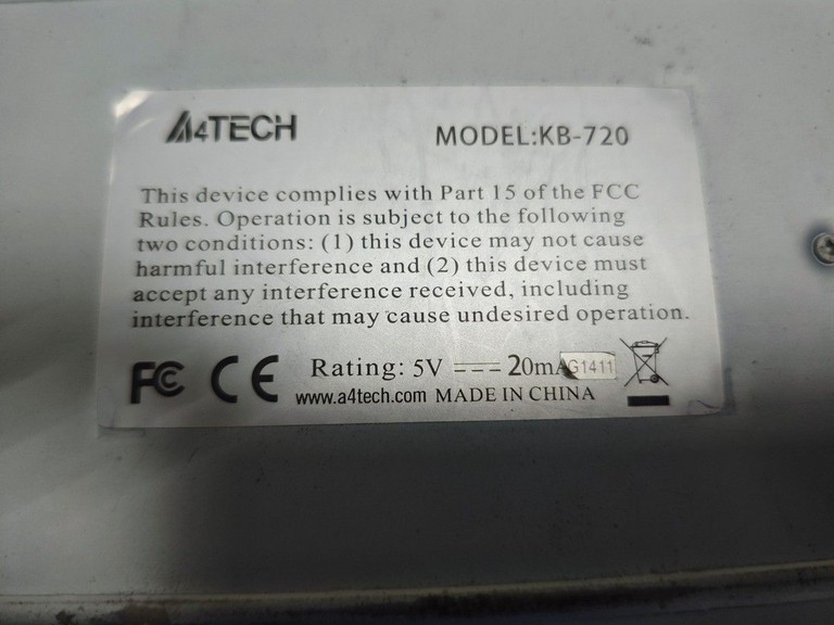 A4tech KB-720 USB Black Код:01-200950323. Зображення 10