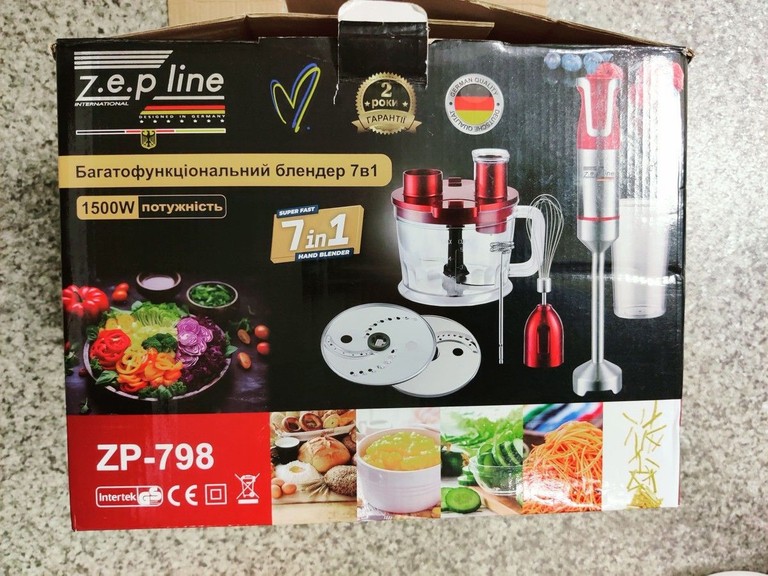 Блендер Zepline ZP-798 1500 Вт 7в1 червоний Код:01-201012365. Зображення 6