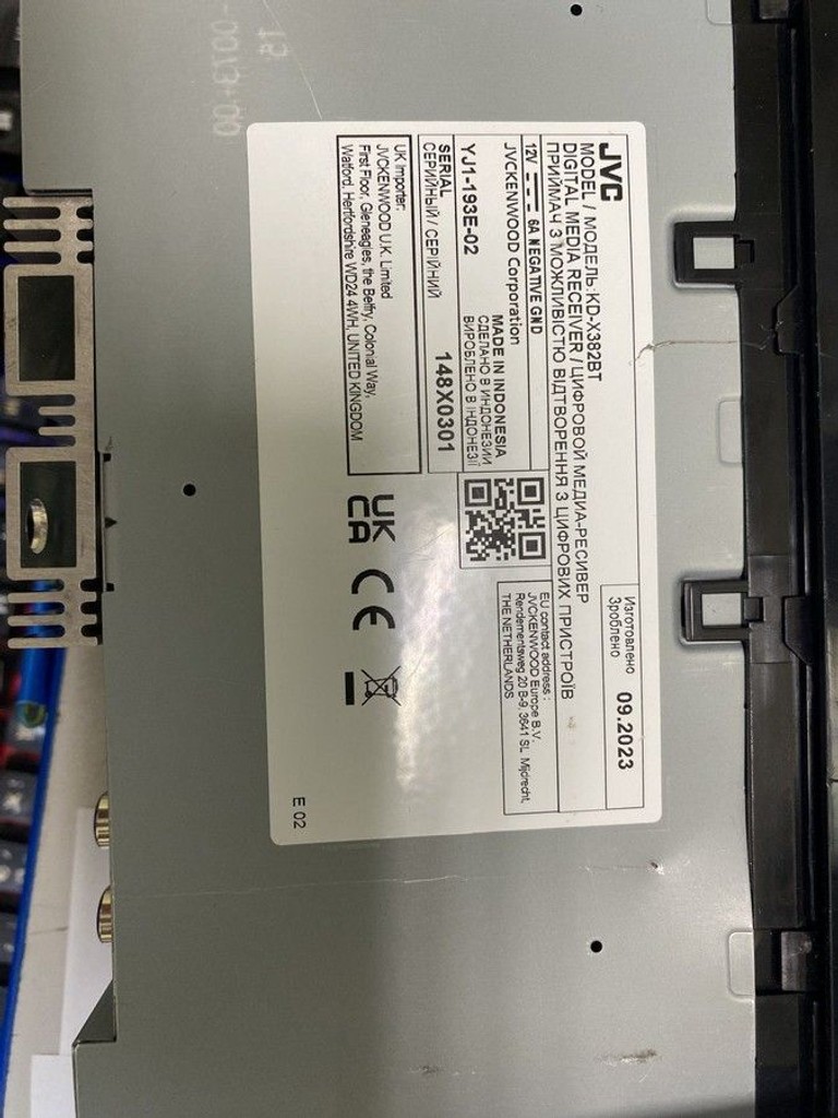 Купити Jvc KD-X382BT Б/У