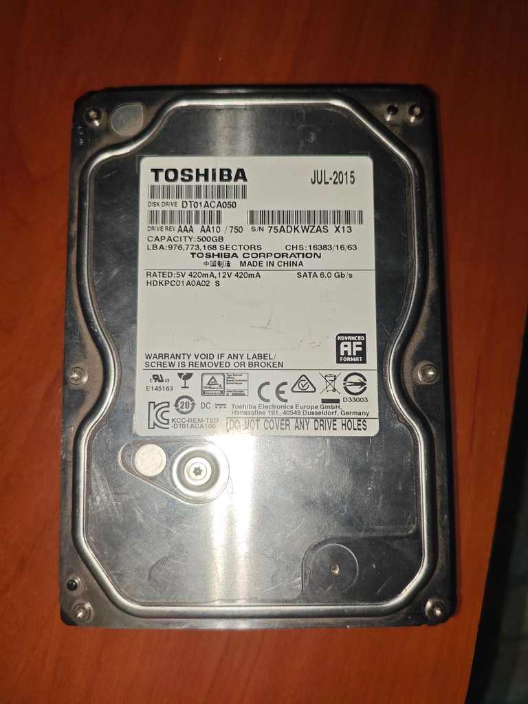 Купити Toshiba 500 gb DT01ACA050 Б/У