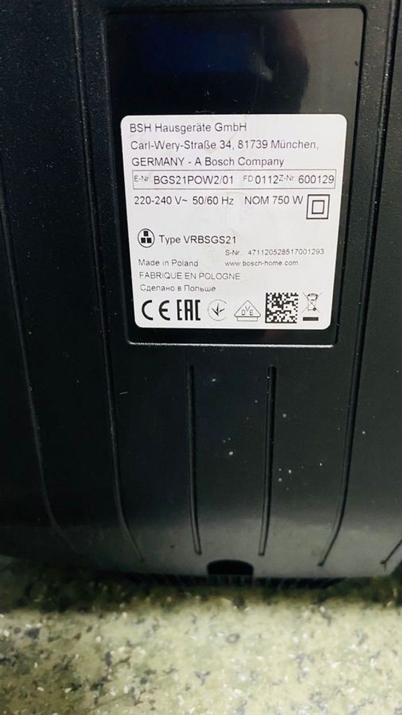 Bosch bgs21pow2 Код:01-200789236. Зображення 9
