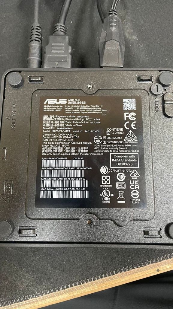Дешиво Asus nuc pro/ nuc14rvk / core i3 100u/ ram16gb/ ssd256gb с ломбарда