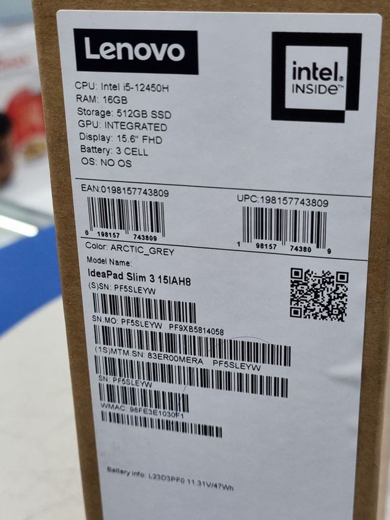 Lenovo 15/core i5-12450h ddr5/16gb ddr5/hdd *відсутній/ssd 512 gb/*інтегрована Код:01-200862076. Зображення 9