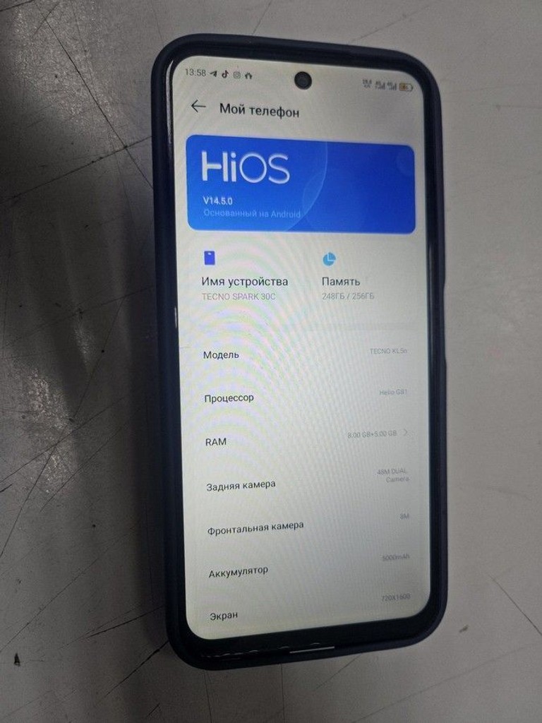 Купить Tecno spark 30c kl5n 8/256gb Б/У