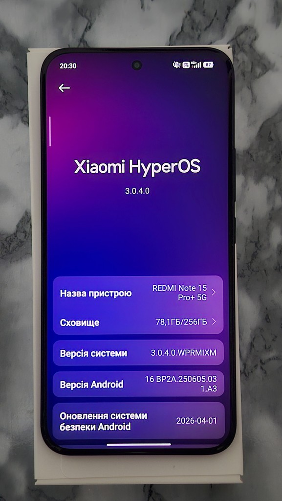 Оголошення Xiaomi Redmi Note 15 Pro+ 8/256GB Midnight Black Б/У
