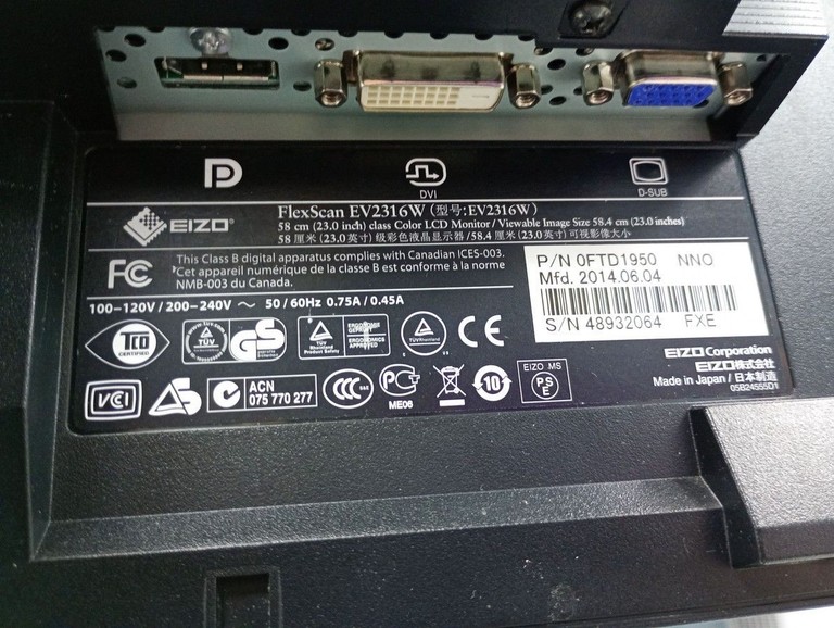 EIZO FlexScan EV2316W Код:01-201013657. Изображение 10
