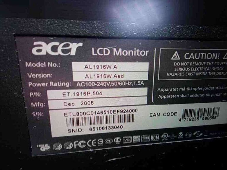 Acer al1916w