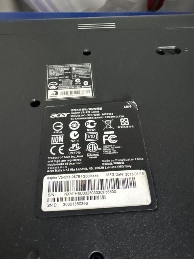 Распродажа Acer 15/pentium 997 ddr3/6gb ddr3/hdd *відсутній/ssd 120 gb/*інтегрована, продавец Техноскарб