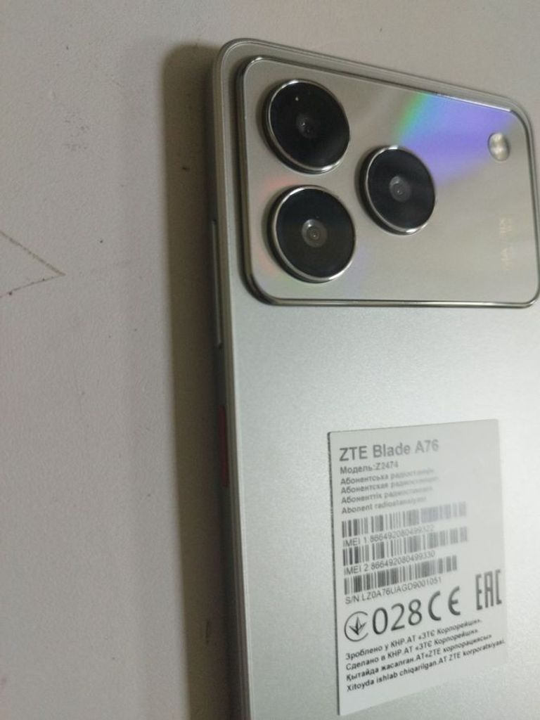 Дешево Zte Blade A76 4/128GB Gray з ломбарду