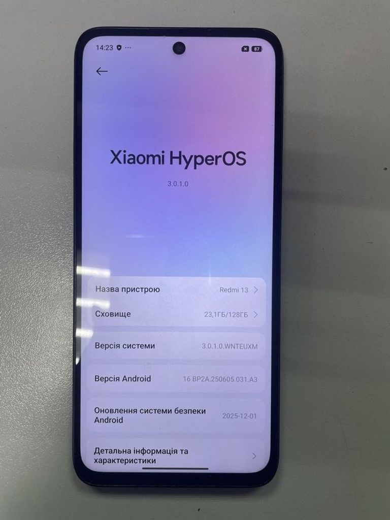 Оголошення Xiaomi Redmi 13 6/128GB Blue Б/У