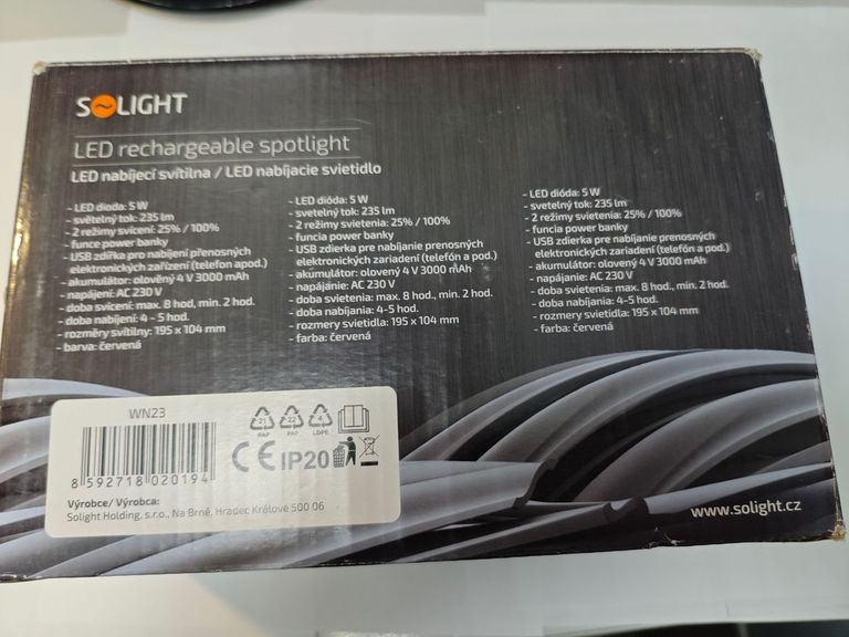 Solight WN23 LED flash light+powerbank Код:18-000095199. Зображення 6