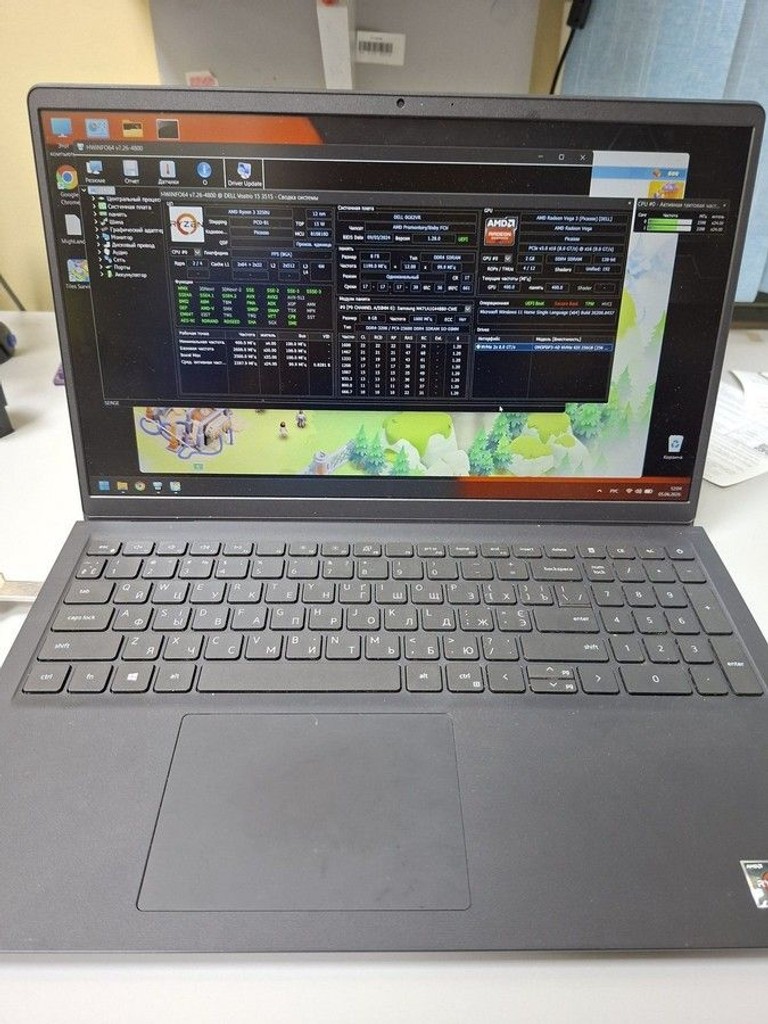 Объявление Dell 15/ryzen 3 3250u ddr4/8gb ddr2/hdd *відсутній/ssd 256 gb/*інтегрована Б/У