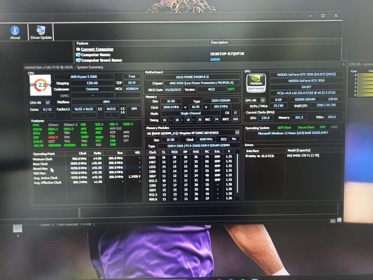 Дешиво Пк amd ryzen 5 5500/ram 16 gb/hdd 1000 gb/ssd відсутній/nvidia rtx 3050 (geforce) 8gb gddr6 128bit с ломбарда