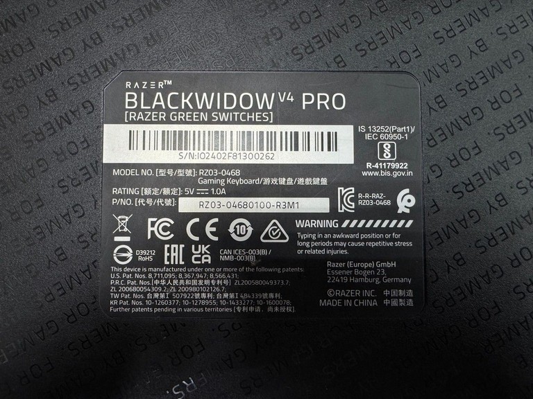 Razer blackwidow v4 pro Код:01-201016775. Изображение 10