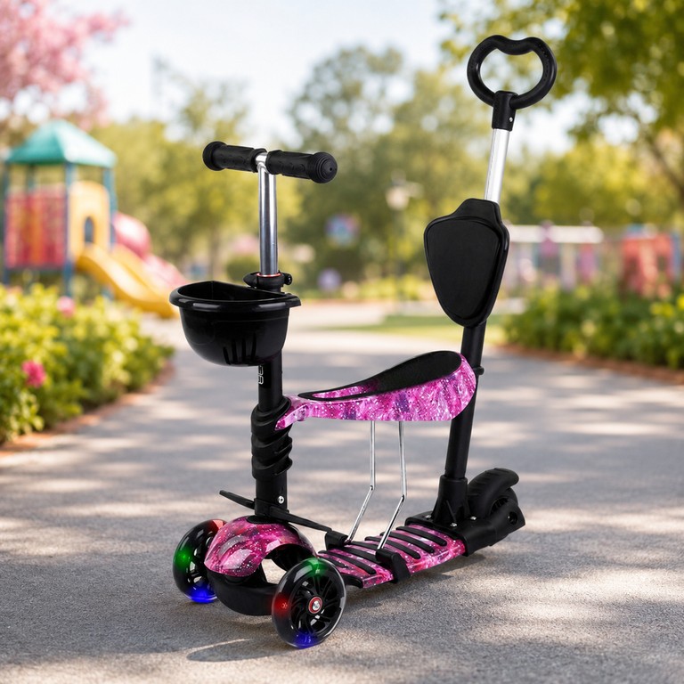 Купити Scooter із колесами, що світяться, і батьківською ручкою 5в1 Б/У