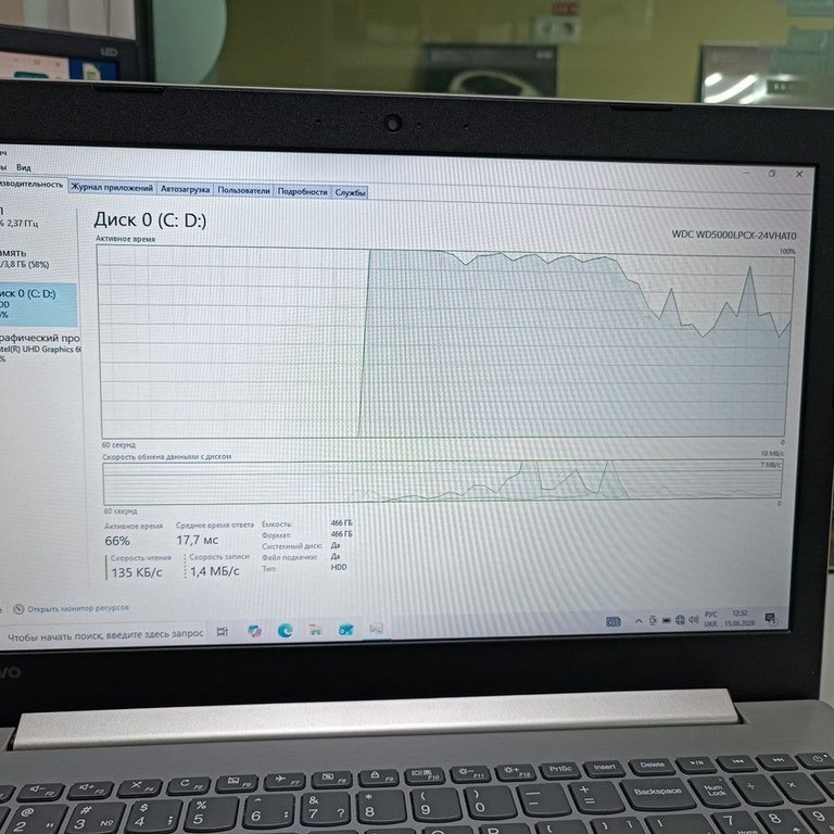 Lenovo 15/pentium n5000 ddr4/4gb ddr4/hdd 500 gb/ssd *відсутній/*інтегрована Код:01-201072157. Зображення 5