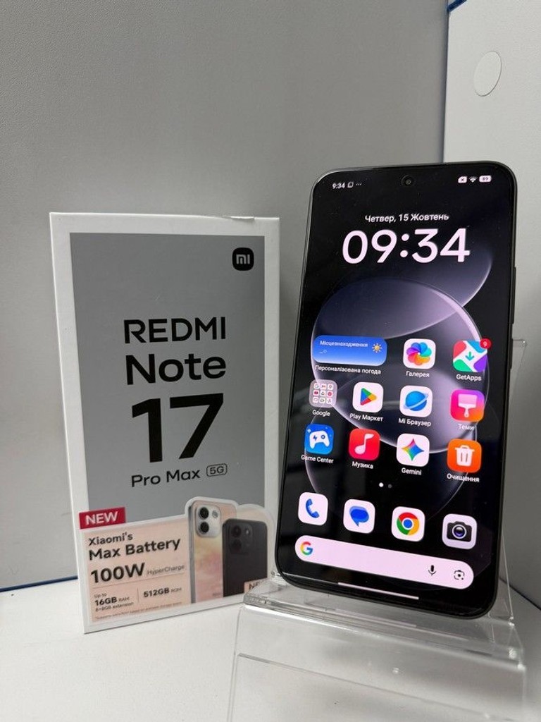 Купити Xiaomi Redmi Note 17 Pro Max 8/512GB Black Б/У