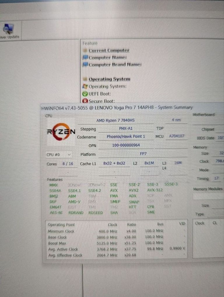 Lenovo yoga pro 7 14,5/процесор: amd ryzen 7 7840hs/3,8 ггц/озп: 32 гб/ssd: 1000гб/radeon 780m Код:01-200743668. Изображение 9