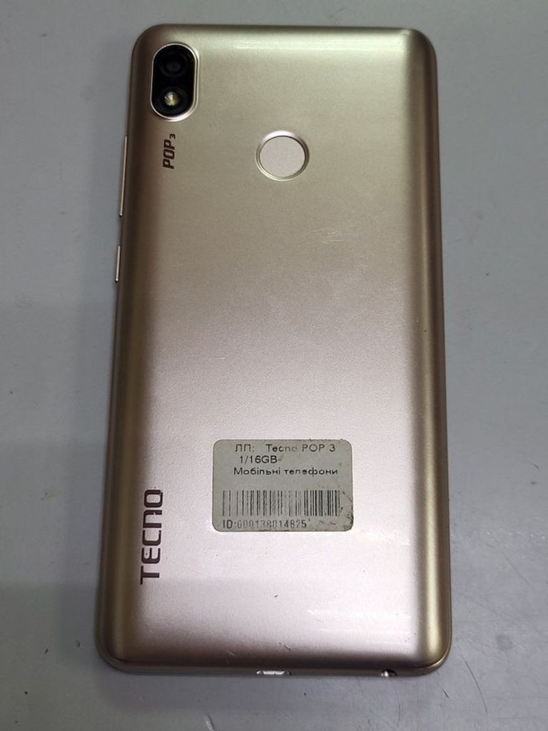 Оголошення Tecno pop 3 1/16gb Б/У
