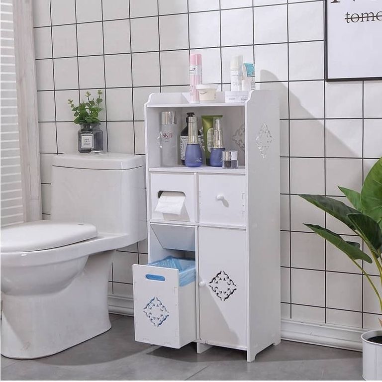 Купити Підлогова полиця для ванної кімнати, шафа для зберігання речей Б/У