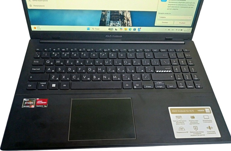 Оголошення Asus 15/ryzen 5 7520u ddr5/16gb ddr5/ssd 1000 gb/*інтегрована Б/У