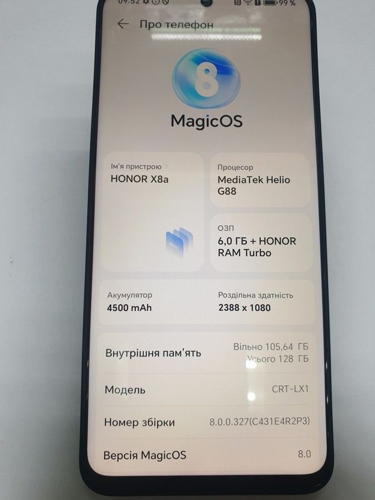 Купити Honor x8a 6/128gb Б/У