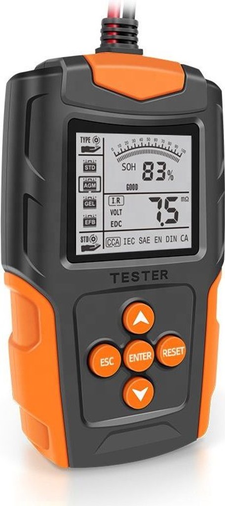 Tester для перевірки свинцево-кислотних акумуляторів 12V/24V Код:null. Зображення 6