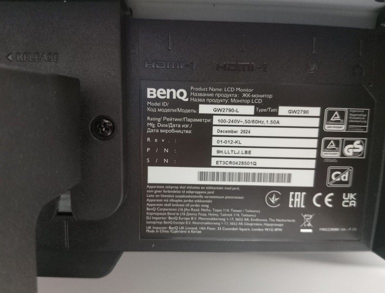 Оголошення Benq GW2790 (9H.LLTLJ.LBE) Б/У