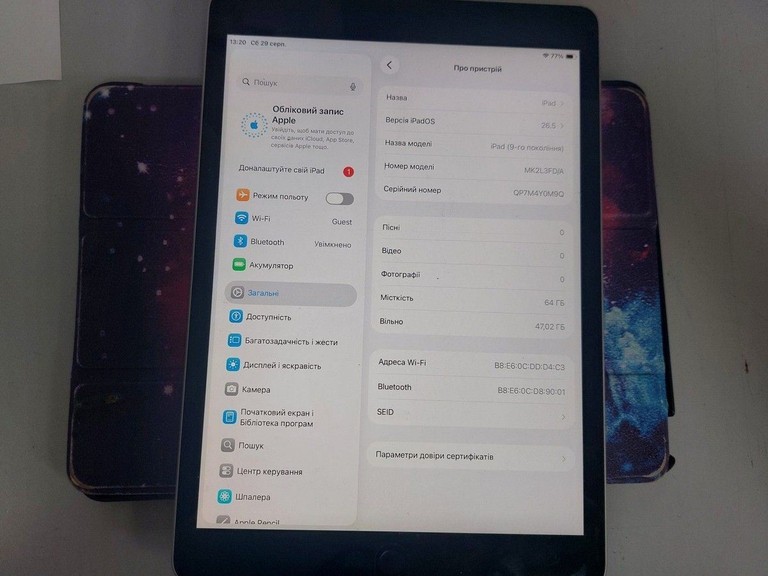 Оголошення Apple ipad 10.2 2021 wi-fi 64gb Б/У