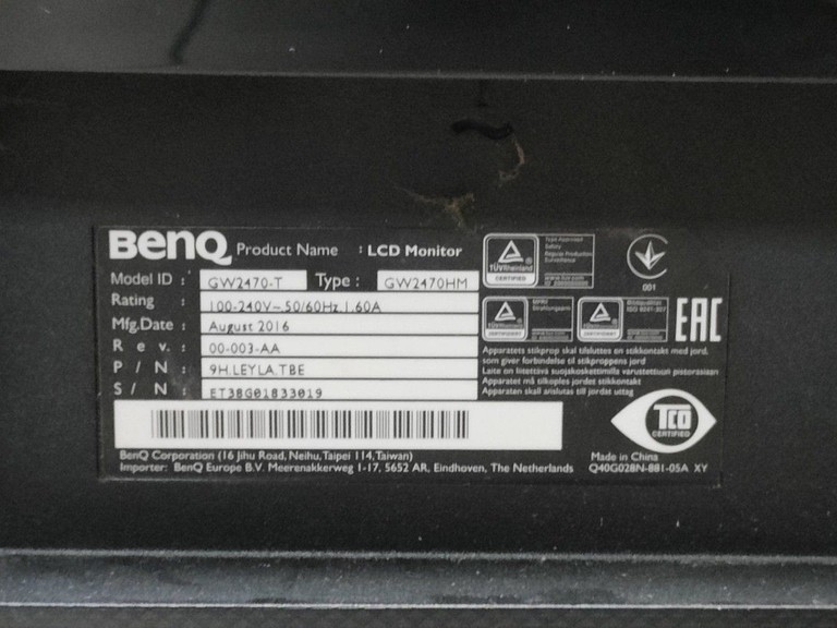 Дешиво BenQ GW2470HL Black (9H.LG6LB.QBE) с ломбарда