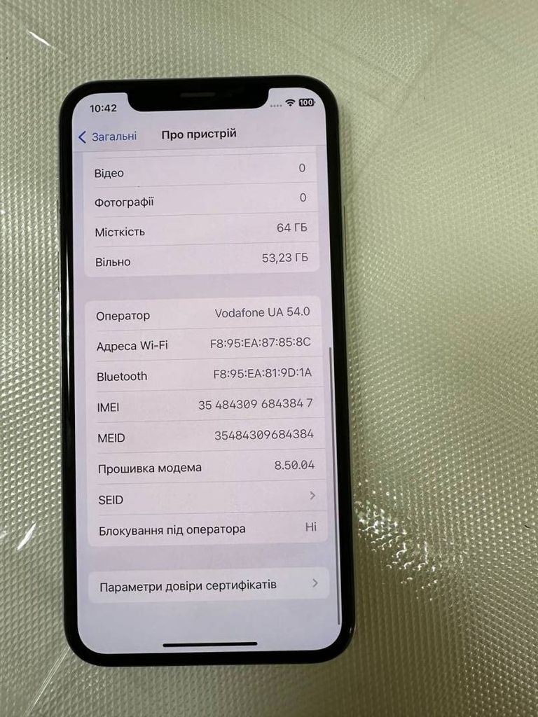 Apple iphone x 64gb