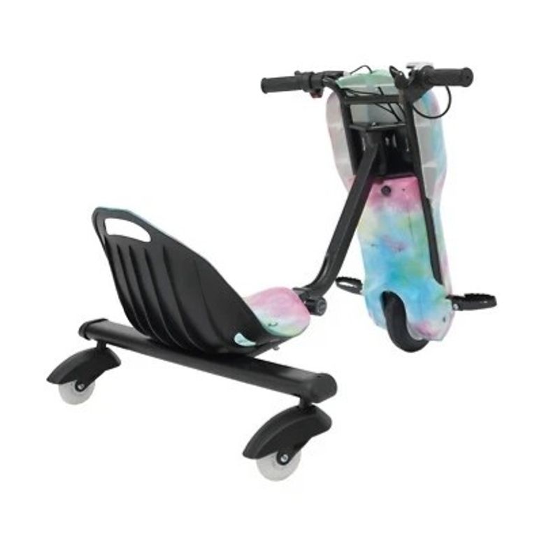 Дитячий електричний самокат Drift Trike Scooter зі світлодіодними колесами для дрейфу, дросельна заслінка на 360°, 250 Вт. Новий Код:null. Изображение 7