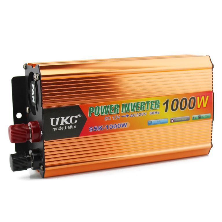 Купити Перетворювач 12V на 220В, автомобільний інвертор 1000W UKC AC/DC SSK Б/У