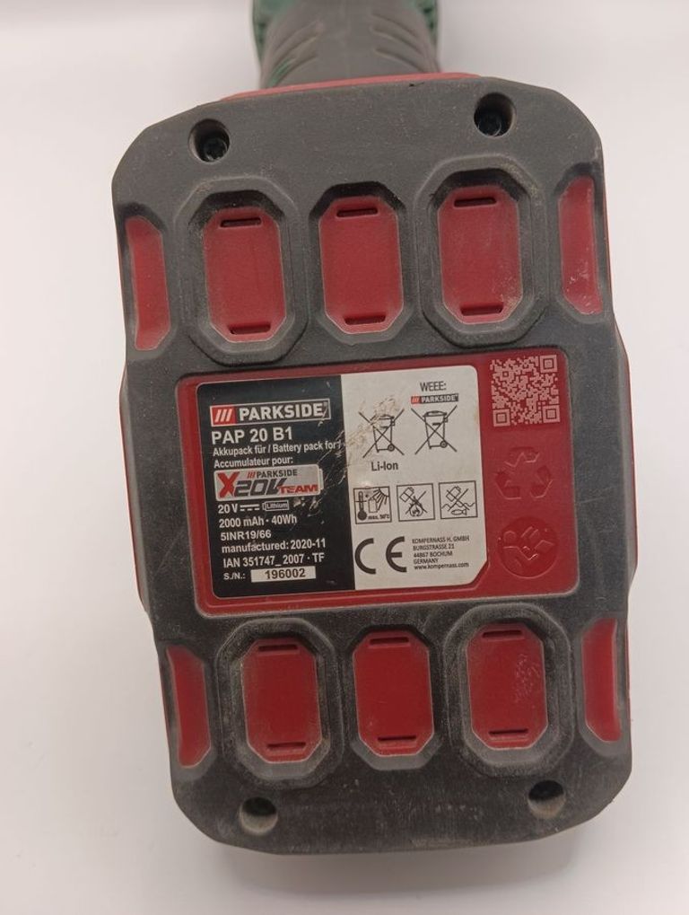 Parkside pwsa 20 li c3 Код:01-200868721. Зображення 5