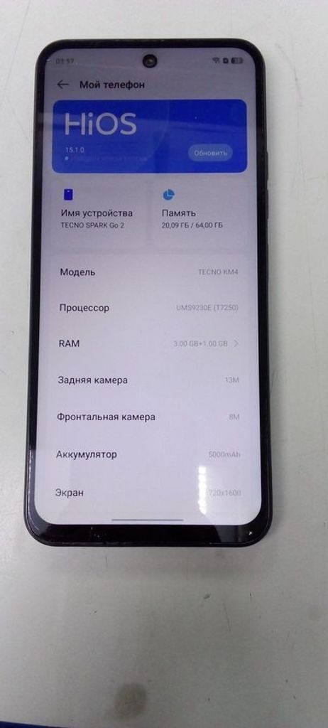 Tecno spark go 2 km4 3/64gb Код:01-200923148. Зображення 6