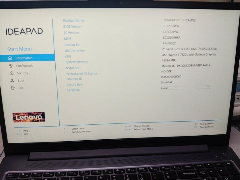 Lenovo 15/ryzen 5 7520u ddr5/16gb ddr5/hdd *відсутній/ssd 512 gb/*інтегрована Код:01-200933303. Зображення 6