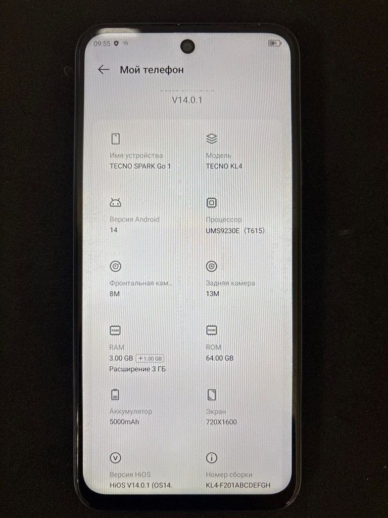 Tecno spark go 1 kl4 3/64gb Код:01-200966427. Зображення 7