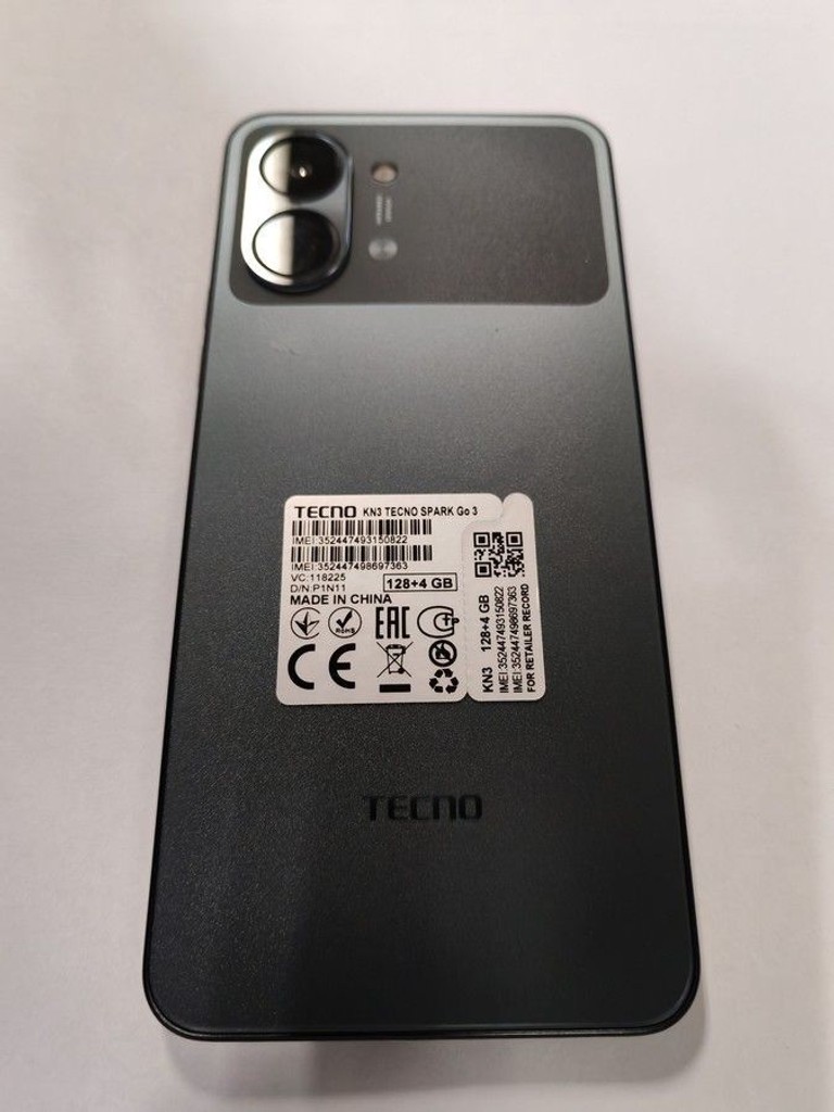 Дешево Tecno Spark Go 3 4/128GB Ink Black (4894947105272) з ломбарду