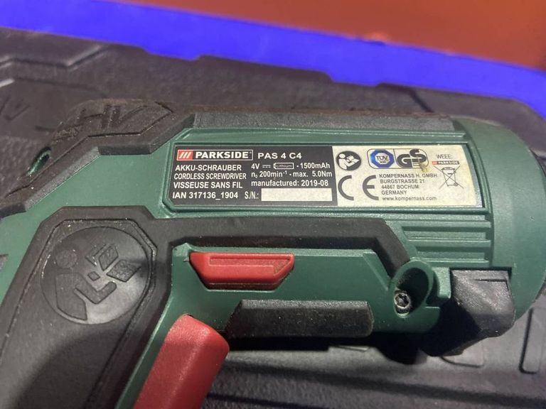 Дешиво Parkside pas 4 c4 + набір + зу с ломбарда