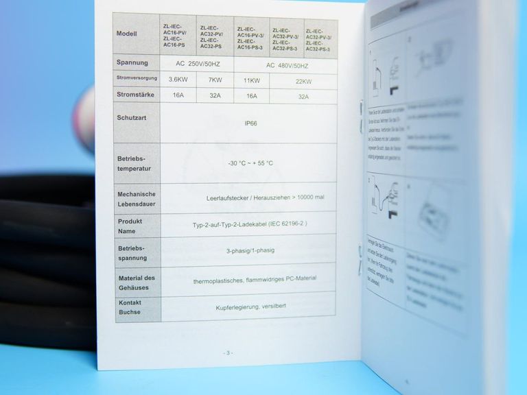 VEVOR EV Type 2 на Type 2 16A 3.6kW 5м Код:null. Зображення 9
