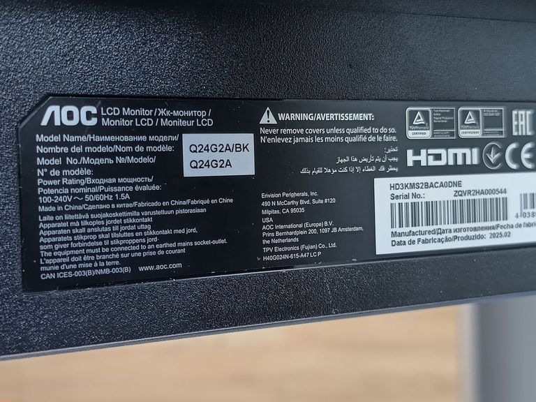 Aoc Q24G2A/BK Код:01-200804063. Изображение 6